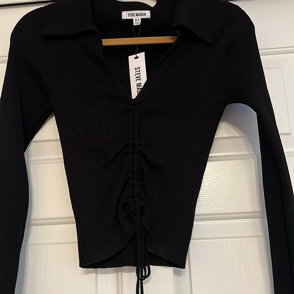 Steve Madden 'Maggie' Top in BLACK - Picture 5 of 10